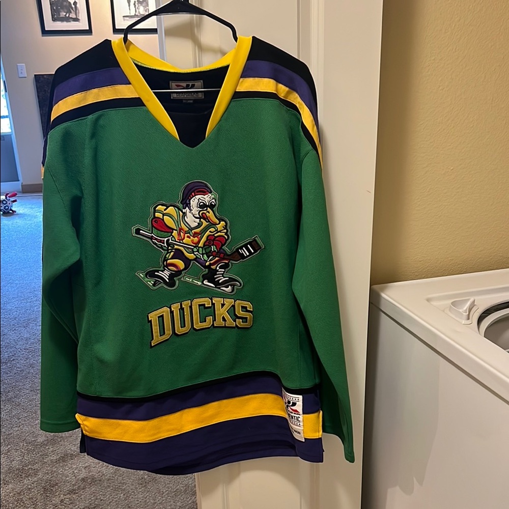 Vintage Ducks Green Hockey Jersey
